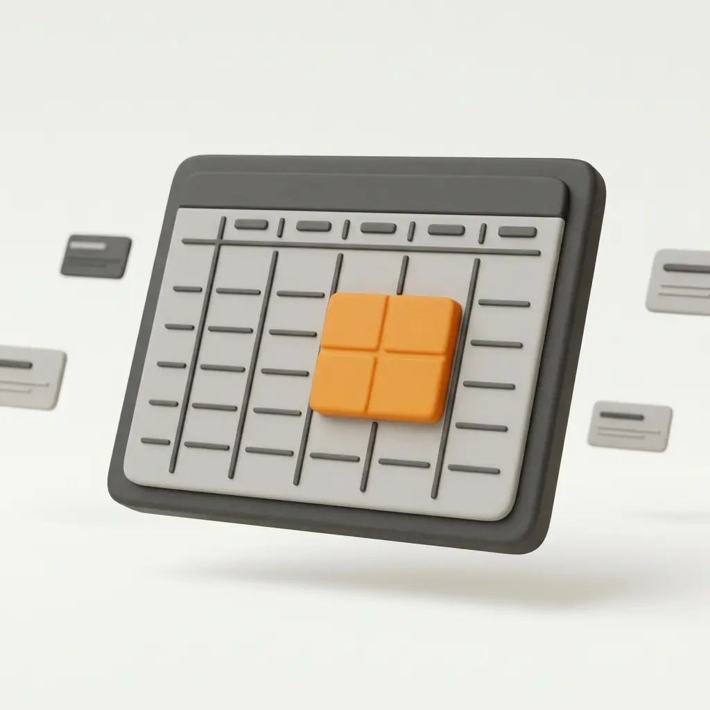 Ilustração 3D em cerâmica de calendário tátil destacando bloco de horas recuperadas em laranja.